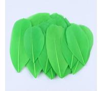 Plumes d'oie colorées en vrac 5-8 cm, mini plumes naturelles pour loisirs créatifs, fabrication de bijoux, attrape-rêves, pendentif, plume décorative - Vert - 100 pièces