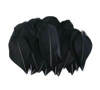 Plumes d'oie colorées en vrac, 5 à 8 cm, mini plumes naturelles pour loisirs créatifs, fabrication de bijoux, attrape-rêves, pendentif, plume décorative, noir, 200 pièces