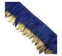 Plumes d'oie dorées et argentées de 2 mètres, garniture sur ruban à franges, plumes d'oies for l'artisanat, accessoires de couture dorée, décoration(5)