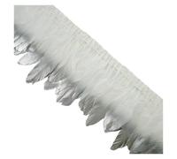 Plumes d'oie dorées et argentées de 2 mètres, garniture sur ruban à franges, plumes d'oies for l'artisanat, accessoires de couture dorée, décoration(24)