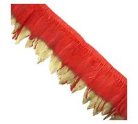 Plumes d'oie dorées et argentées de 2 mètres, garniture sur ruban à franges, plumes d'oies for l'artisanat, accessoires de couture dorée, décoration(7)