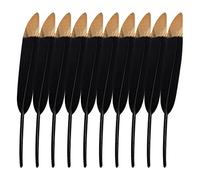 Plumes d'oie naturelles - Plumes colorées dorées - Accessoires de bricolage - Accessoires de bricolage pour bricolage - Chapeaux - Masques - Bricolage - Décoration d'Halloween - Carnaval - Mariage