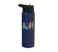 Plumes d'oiseau colorées Stainless Steel Insulated Water Bottle