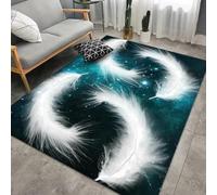 Plumes d'oiseaux Fantastiques Tapis Impression 3D Super Doux Tapis Antidérapant Chambre d'enfants Tapis De Sol Salon Décoration - Polyester, Facile À Nettoyer avec Support en Caoutchouc -40036469391