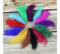 Plumes duveteuses pour coiffes et costumes, 10-15 cm, 50/100/300/500/700 pièces, multicolores, accessoires de décoration et de loisirs créatifs pour fêtes et loisirs créatifs - 300 pièces
