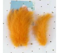 Plumes duveteuses pour coiffes et costumes, 10-15 cm, 50/100/300/500/700 pièces, multicolores, accessoires de décoration et de loisirs créatifs pour fêtes - Orange - 300 pièces