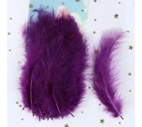Plumes duveteuses pour coiffes et costumes, 10-15 cm, 50/100/300/500/700 pièces, multicolores, accessoires de décoration et de loisirs créatifs pour fêtes et loisirs créatifs - Violet sauce - 300 pi