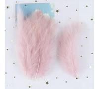 Plumes duveteuses pour coiffes et costumes, 10-15 cm, 50/100/300/500/700 pièces, multicolores, accessoires de décoration et de loisirs créatifs pour fêtes et loisirs créatifs - Cuir rose - 500 pièce