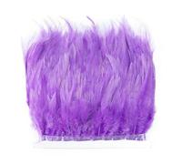 Plumes lilas garniture frange boa violet autruche coq dinde plumes tissu décoration plume pour artisanat couture-10M garniture de selle-