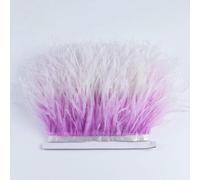 Plumes lilas garniture frange boa violet autruche coq dinde plumes tissu décoration plume pour artisanat couture-10M autruche garniture A-