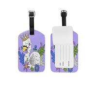 Plumes Moelleuses Princesse Cygne Etiquettes à Bagages de Valises Voyage en Cuir Etiquette Nom Adresse ID Tags Drôle pour Les Garçons Filles(3PACK)
