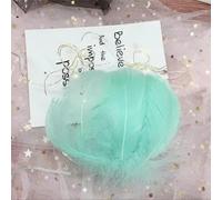 Plumes naturelles 4-8 cm Petite plume d'oie flottante Plume colorée pour artisanat Bijoux de mariage Décoration de maison DIY Plumes - Bleu clair vert - 500 pièces