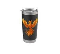 Plumes ornementales mythiques Phoenix Gobelet isotherme en acier inoxydable double paroi