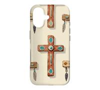 Plumes Vintage Croix chrétienne Foi bohème Coque pour iPhone 17