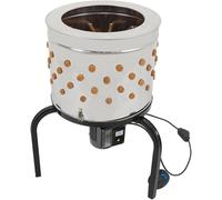 Plumeuse à Volaille De 50 Cm (20 Pouces) en Acier Inoxydable avec Roues - Plumage Efficace des Poulets, Canards, Dindes Et Cailles