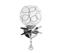 Plumflex Applique Murale en Verre Cristal Moderne Minimaliste pour Chambre Lampes de Chevet E27 LED Argent Lampe en Verre à TêTes