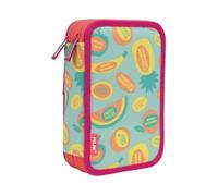 Plumier 2 Étages Milan - Série Spéciale Frutikis - Vert - Contenu Inclus