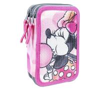Pochette Scolaire Disney Minnie Officielle Couleurs Giotto 3 Compartiments 4324