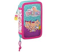 Plumier Double The Bellies Blanc Violet Turquoise 12.5 X 19.5 X 4 Cm (28 Pièces)