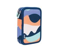 Plumier double The Fun Bleu 19,5 x 13 x 5 cm