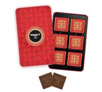 Plumier Rouge - 12 Carrés de chocolat au lait praliné