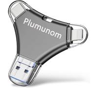 Plumunom Clé USB 128 Go pour téléphone portable pour enregistrer plus de | Clé USB, aucune application requise. Clé USB pour téléphone portable compatible avec iPhone/iPad/Android/PC.