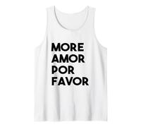 Plus Amor Por Favor Texte Noir Gras Débardeur