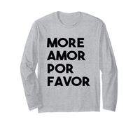 Plus Amor Por Favor Texte Noir Gras Manche Longue