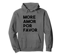 Plus Amor Por Favor Texte Noir Gras Sweat à Capuche
