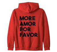 Plus Amor Por Favor Texte Noir Gras Sweat à Capuche
