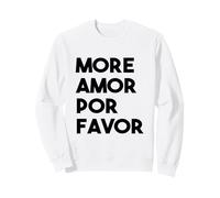 Plus Amor Por Favor Texte Noir Gras Sweatshirt