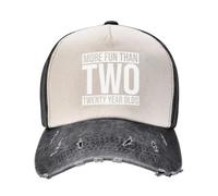Plus Amusant Que Deux 20 Ans 40e Anniversaire Casquette de Baseball Noir Casquettes de Luxe Chapeau de créateur Hommes Tennis Femmes