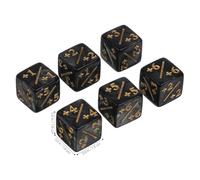 Plus and Minus Dice Set with 48 Black Acrylic Dice | Conception compacte, idéale pour les jeux de cartes, haute durabilité, chiffres vibrants, excellent roulement