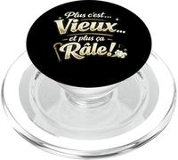 Plus C'est Vieux Plus Ça Râle Drôle PopSockets PopGrip pour MagSafe