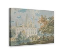 Plus de 15 impressions célèbres de J. M. W. Turner Clare Hall et King's College Chapel - Impression sur toile pour maison, école, bureau - 61 x 91,4 cm