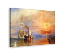 Plus de 15 impressions célèbres de Joseph Mallord William Turner The Fighting Temeraire Poster sur toile pour chambre à coucher, paysage, sport, bureau, chambre, cadre cadeau 20