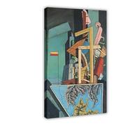 Plus de 20 impressions célèbres de Giorgio De Chirico The Melancholy of Departure Poster sur toile pour chambre à coucher, paysage, sport, bureau, chambre, cadre cadeau 50,8 x 76,2 cm