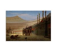 Plus de 20 impressions célèbres de Jean-Léon Gérôme Ave César ! Morituri Te Salutant Impression sur toile pour la maison, l'école, le bureau, sans cadre, 30,5 x 45,7 cm