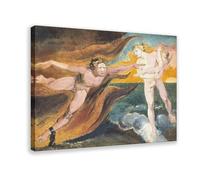 Plus de 30 impressions célèbres de William Blake The Good And Evil Angels Struggling For Possession Of A Child Poster pour chambre esthétique sur toile