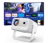 [Plus de 3000 applications sous licence/TV en direct/HDR10+/AI Movin 3.0 OS] Projecteur intelligent 4K avec WiFi et Bluetooth, projecteur portable Goiaey avec support à 360°, audio DoIby 50 W, mise au