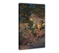 Plus de 40 impressions célèbres de Maxfield Parrish The Oaks, The Garden of Years et autres poèmes pour chambre esthétique sur toile et cadre d'impression