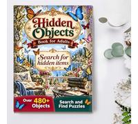 Plus de 480 planificateurs de coloriage et de puzzle d'objets cachés - Journal d'activités sur le thème du jardin printanier et de Noël, carnet d'exercices d'entraînement cérébral d'observation