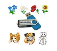 Plus de 50 000 motifs de broderie PES sur clé USB - Compatible avec les machines à broder Brother