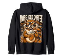 Plus de café glacé Moins de Gens s'il Vous plaît Amateur de Raton Laveur Sweat à Capuche