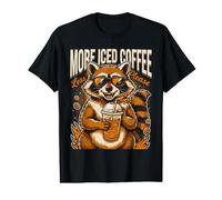 Plus de café glacé Moins de Gens s'il Vous plaît Amateur de Raton Laveur T-Shirt Graphique avec Valeur