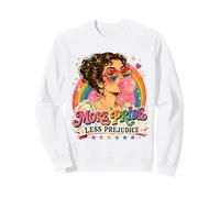 Plus de fierté, Moins de préjugés LGBT Gay Lesbian Support Sweatshirt