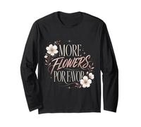 Plus de Fleurs par faveur Citation Florale Amoureux botanique Manche Longue