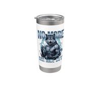 Plus de mème Mr Nice Guy Alpha Wolf Brainrot Gobelet isotherme en acier inoxydable double paroi
