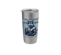 Plus de mème Mr Nice Guy Alpha Wolf Brainrot Gobelet isotherme en acier inoxydable double paroi