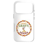 Plus de Sauce, Moins de drames, des dîners de Famille Amusants pour Thanksgiving Coque pour iPhone 17 Pro